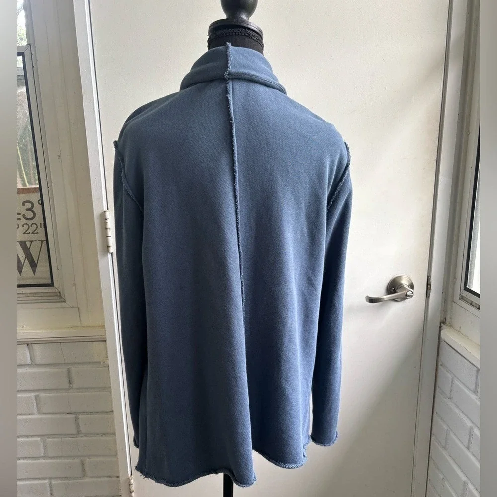Eileen Fisher Organic Cotton French Terry Shawl‎ Collar Jacket medium layered